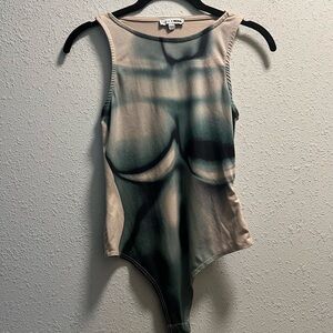 Fashion Nova Women's Artistic Bodysuit - Black and Tan